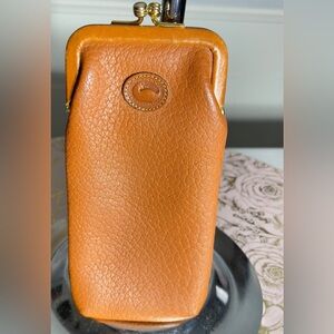 Dooney & Bourke Vintage British Tan Glass Case